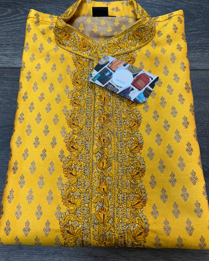 Cotton silk short kurta - Kurti Connection USA
