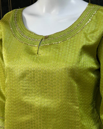 Chanderi silk kurti - Kurti Connection USA