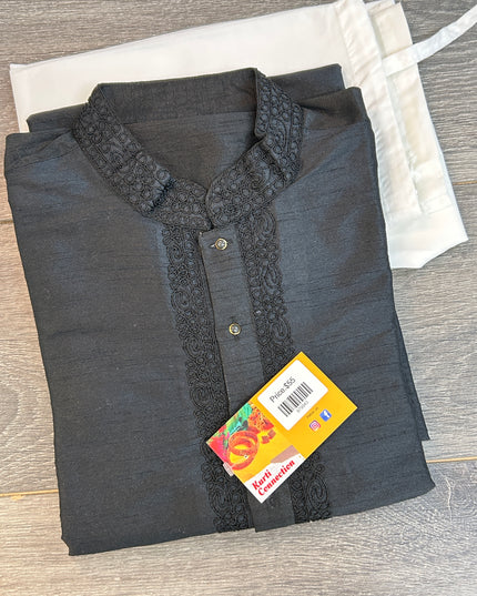 Black kurta pajama - Kurti Connection USA