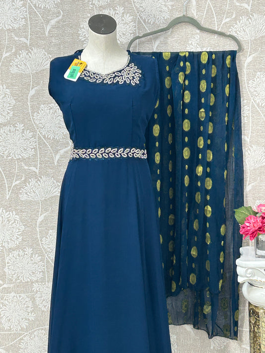 Blue georgette party wear Kurti