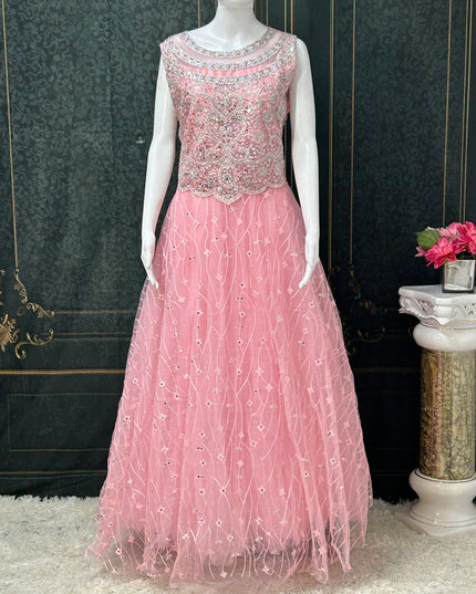 Party wear long gown - Kurti Connection USA