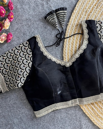 Satin silk blouses - Kurti Connection USA