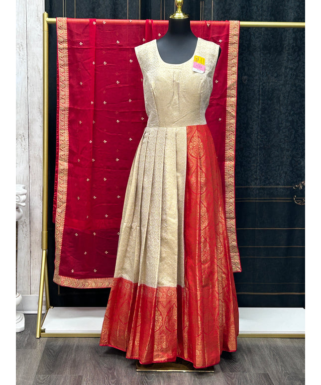 Kanjivaram silk long gown