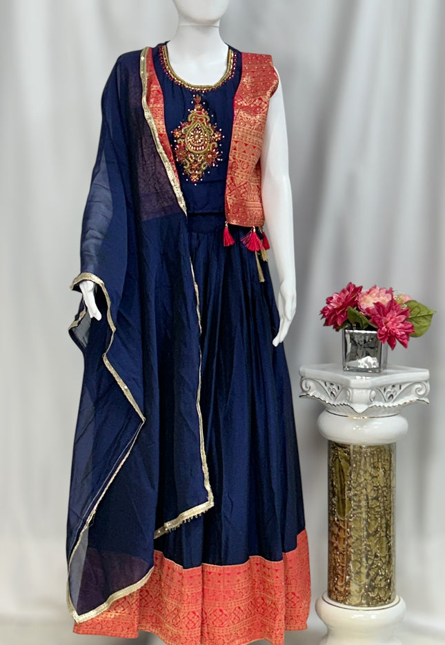 Silk lehenga Choli set - Kurti Connection USA