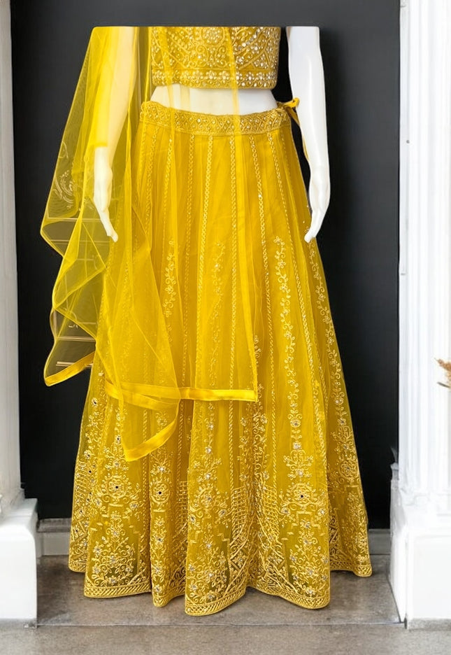 Yellow chaniya choli set - Kurti Connection USA
