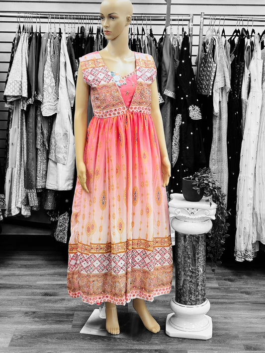 Pink long gown