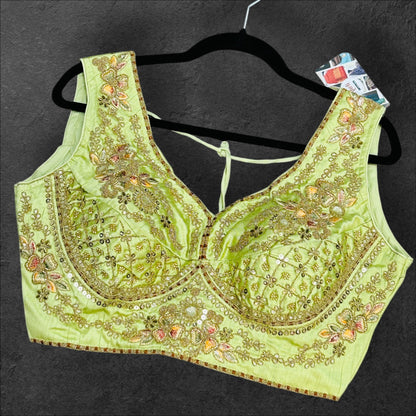 Light green silk blouse