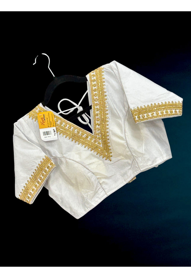 Silk blouse : back hook blouse - Kurti Connection USA