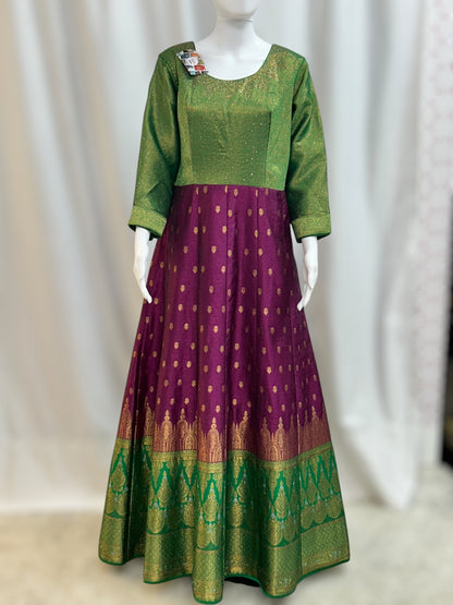 Silk long gown : only gown no dupatta