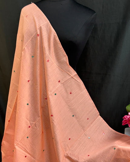Cotton silk dupatta with small mirrors
