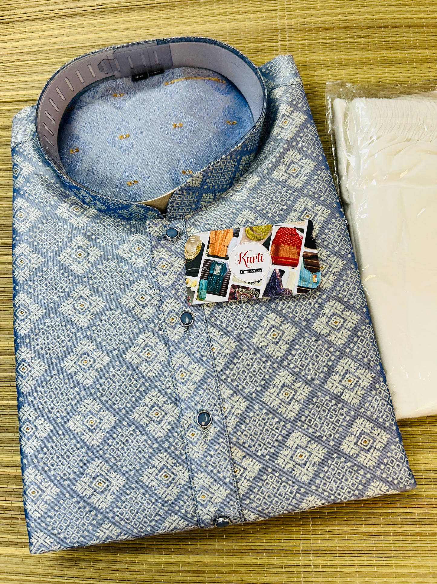 Silver grey kurta set