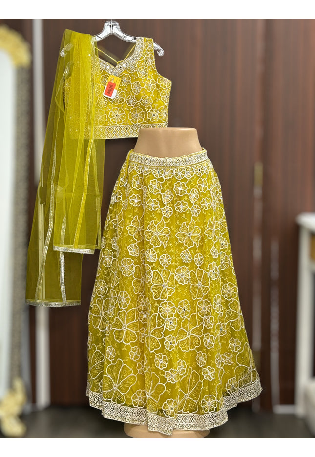 Yellow lehenga set - Kurti Connection USA