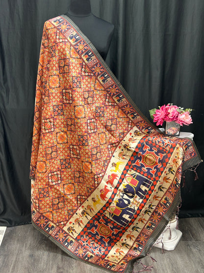 Digital print dupatta