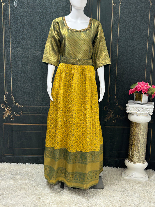 Silk long dress