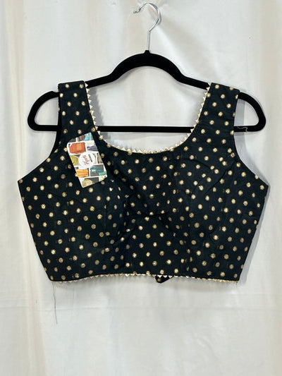 Cotton Silk Blouse | Black - Kurti Connection USA