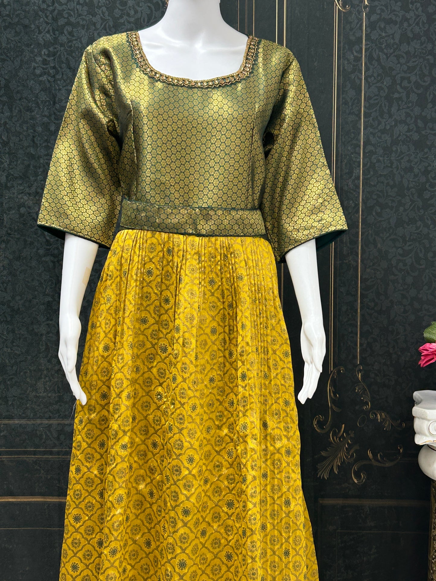 Silk long dress