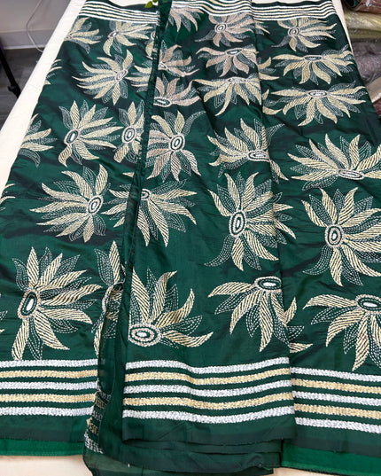 Kantha stitch saree - Kurti Connection USA