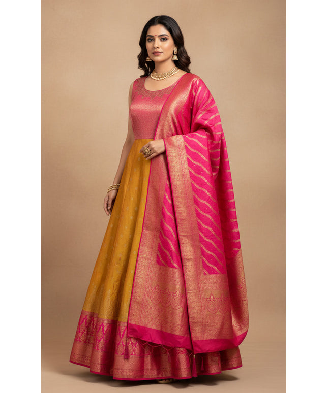 Kanjivaram silk long gown