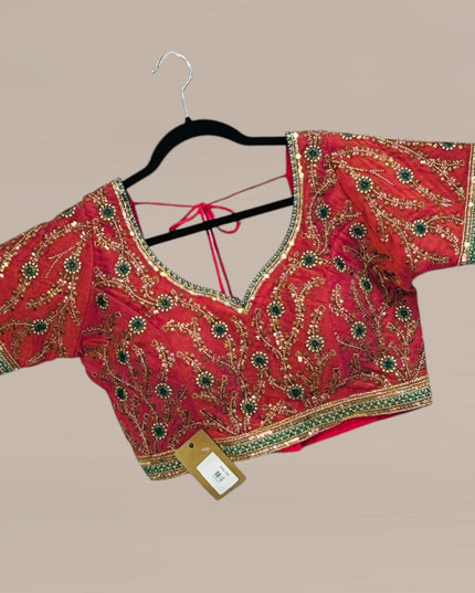 Kanjivaram silk blouse - Kurti Connection USA