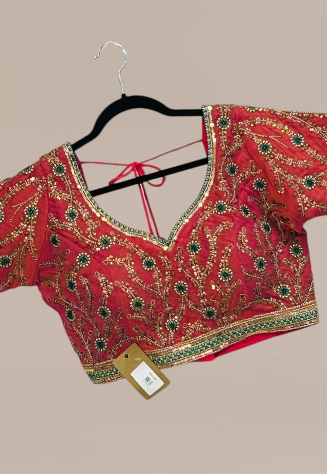 Kanjivaram silk blouse - Kurti Connection USA