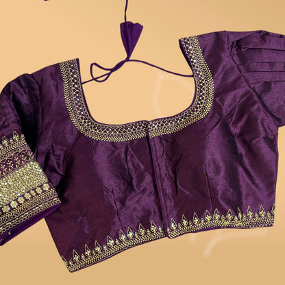 Raw silk blouse