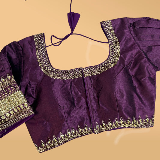 Raw silk blouse