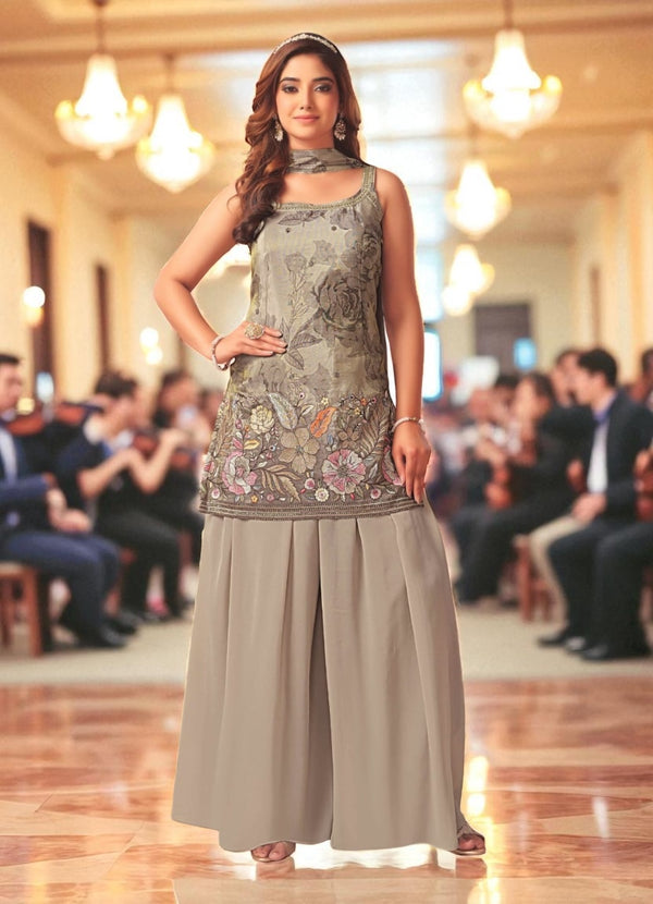 Sharara suit/ tissue silk by Kurti Connection USA