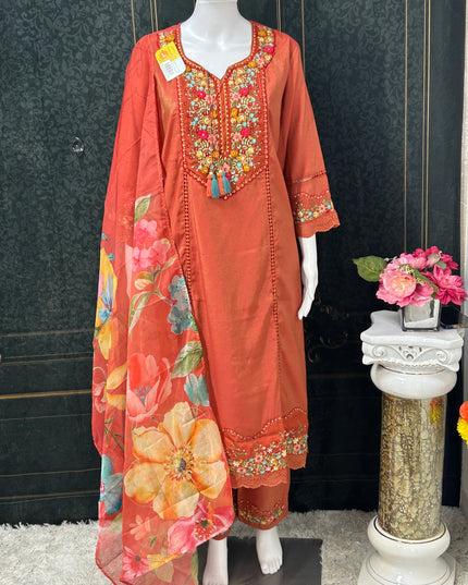 Shimmer silk Kurti pant set - Kurti Connection USA