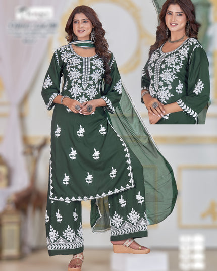 Gulab : Chikankari Kurti set - Kurti Connection USA