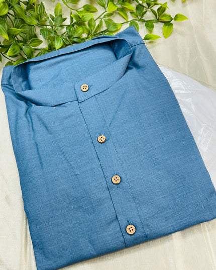Grey cotton kurta set - Kurti Connection USA