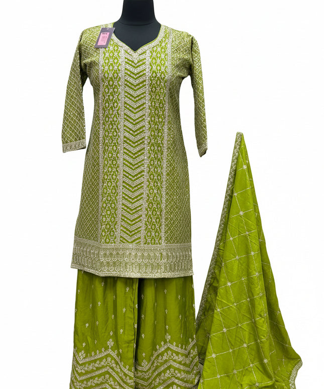 Heavy party wear sharara suit