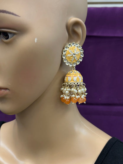Light orange jhumki