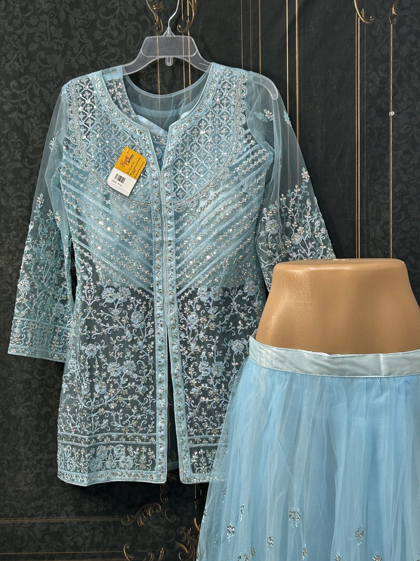Lehenga set with long blouse