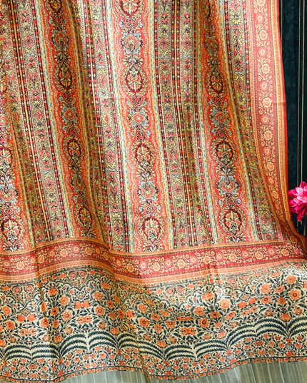 Chanderi silk dupatta | Kalamkari print - Kurti Connection USA