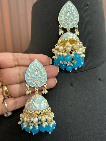 Meenakari jhumki