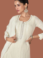 Chikankari work sharara suit - Kurti Connection USA