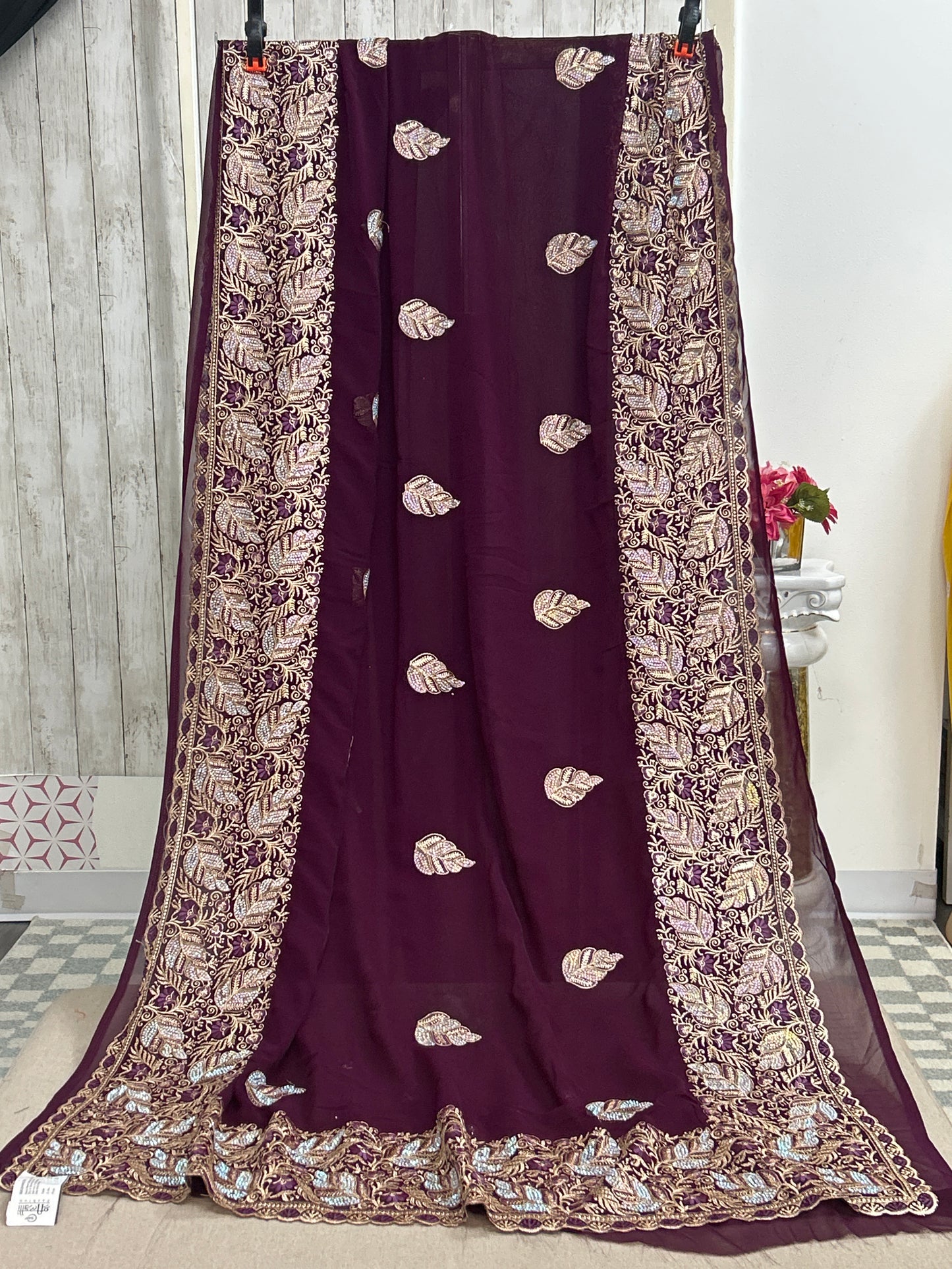 Heavy party wear saree by Kurti Connection USA