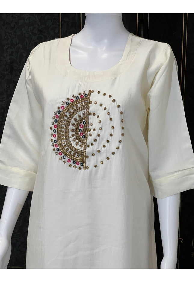 Chanderi silk kurti - Kurti Connection USA