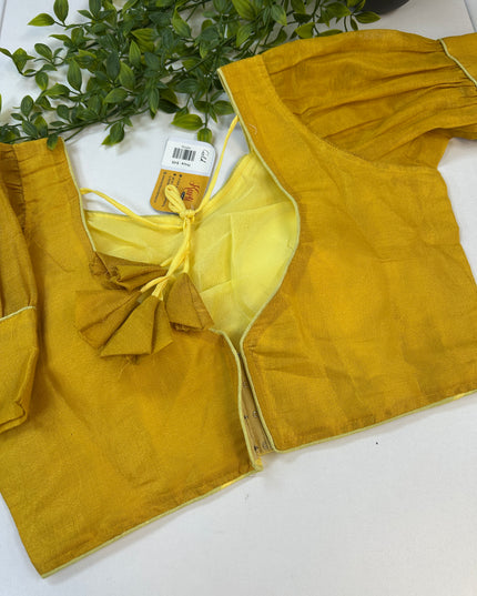 Gold tissue blouse - Kurti Connection USA