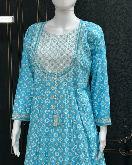 Cotton long kurti - Kurti Connection USA