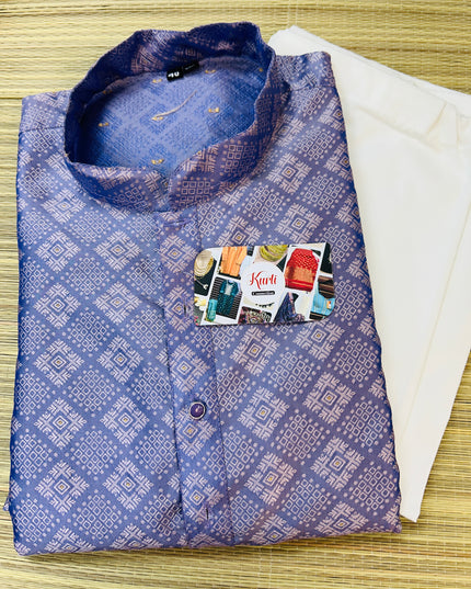 Silk kurta pajama set - Kurti Connection USA