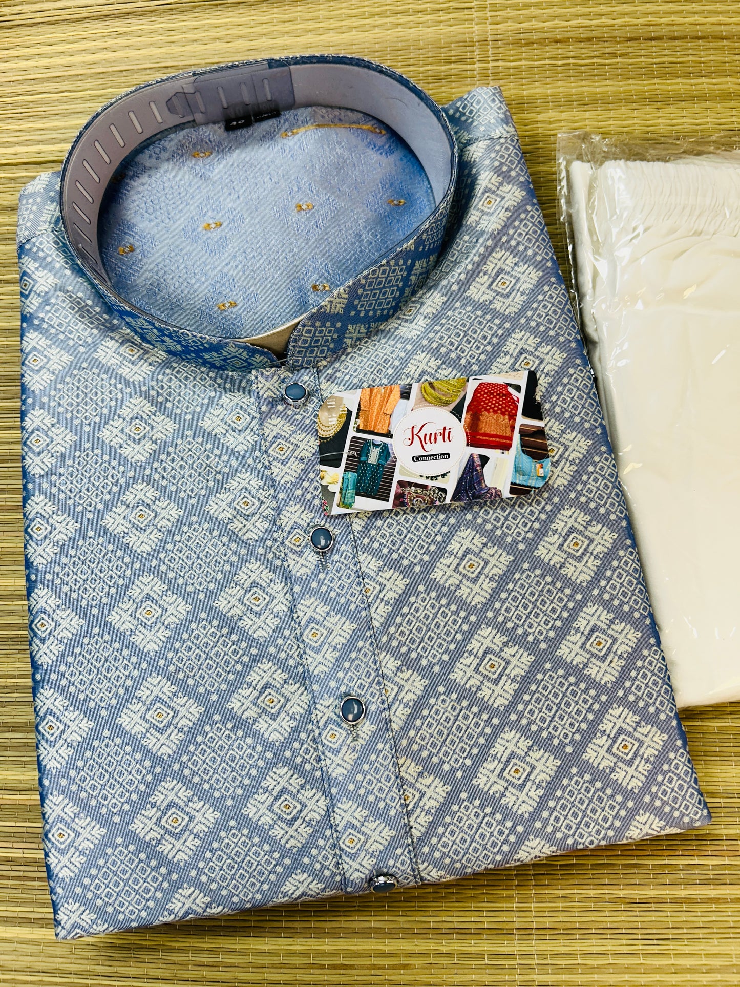 Silver grey kurta set