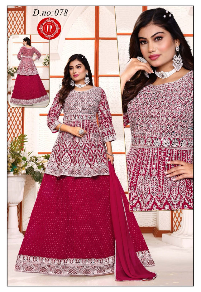 Long kurti with skirt / heavy party wear set - Kurti Connection USA