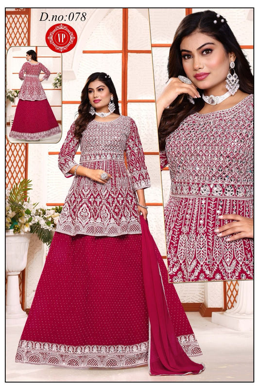 Long kurti with skirt / heavy party wear set