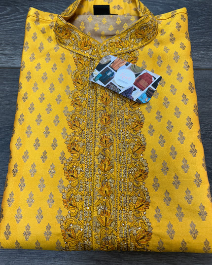 Cotton silk short kurta - Kurti Connection USA