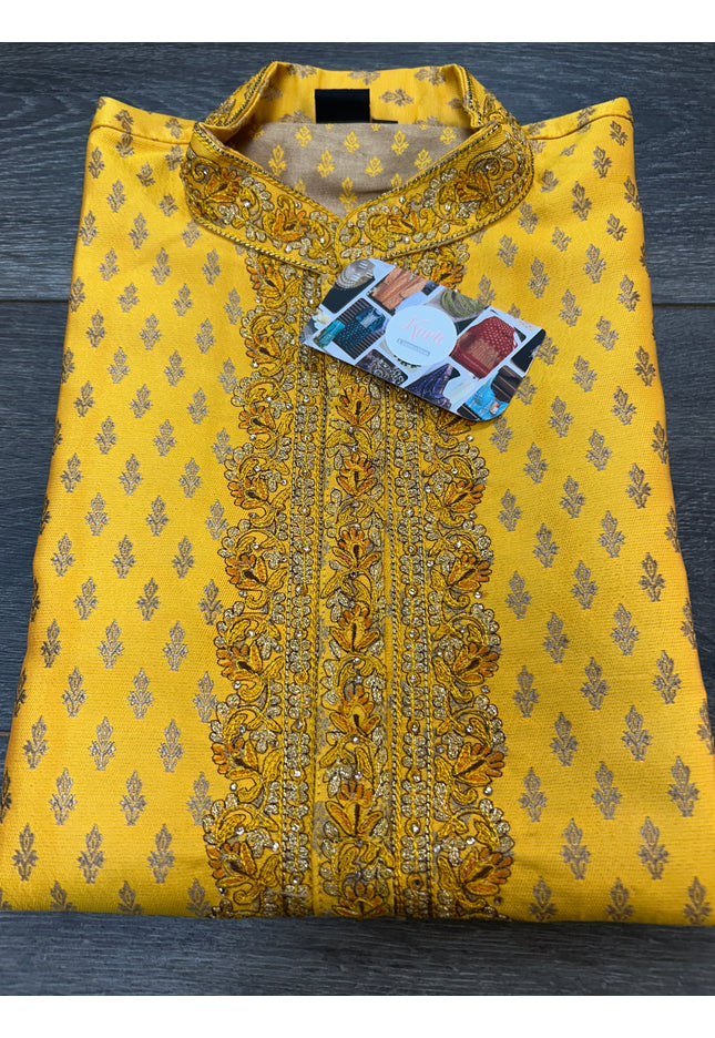 Cotton silk short kurta - Kurti Connection USA