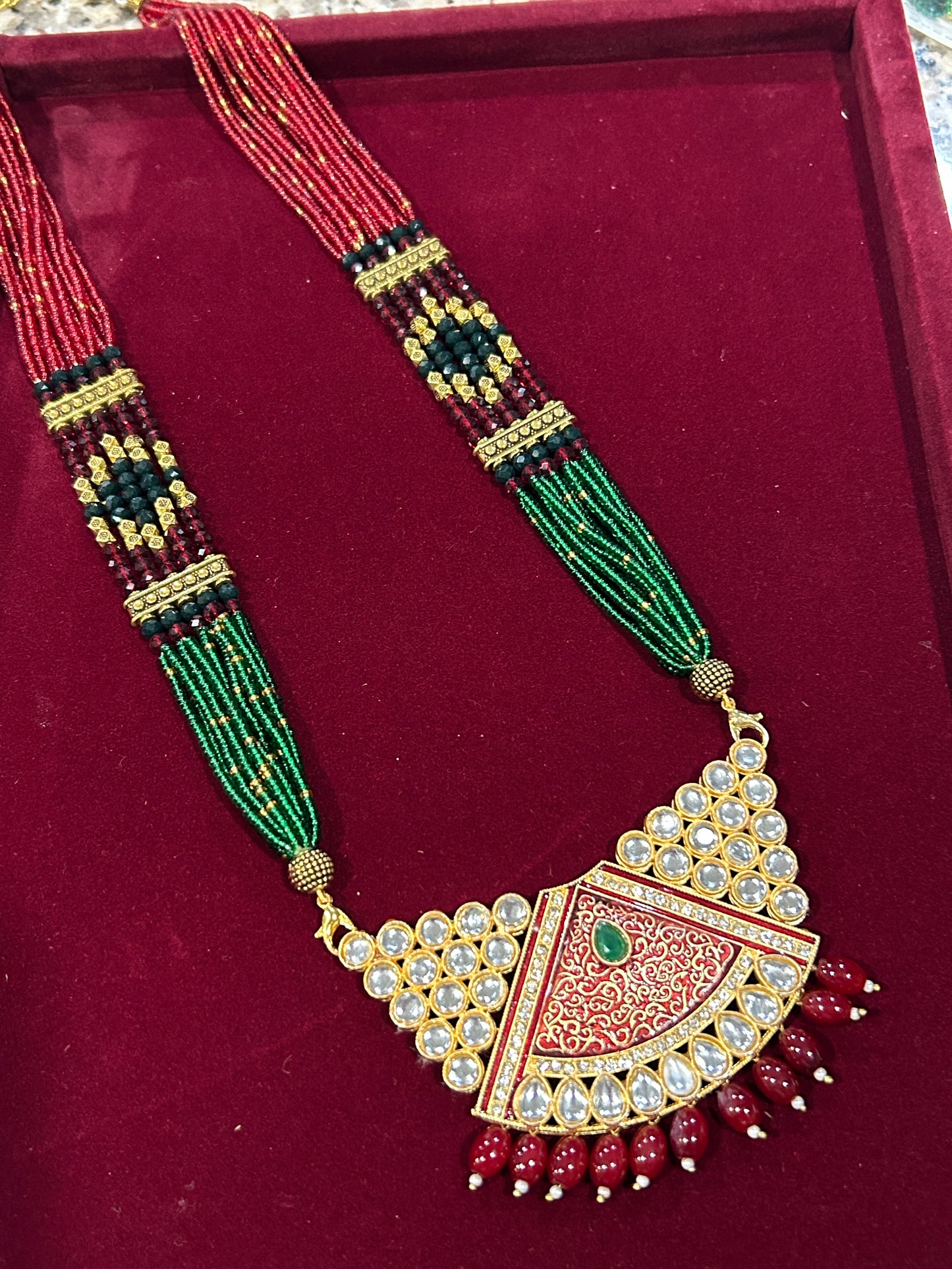 Long haar | Kundan necklace