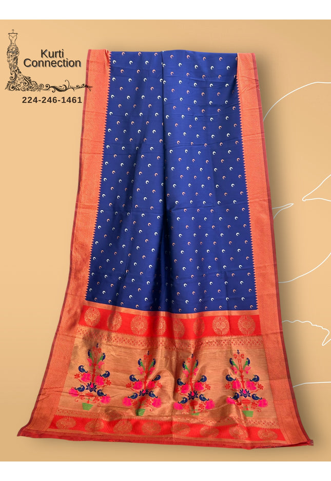 Art Silk Paithani Saree - Kurti Connection USA