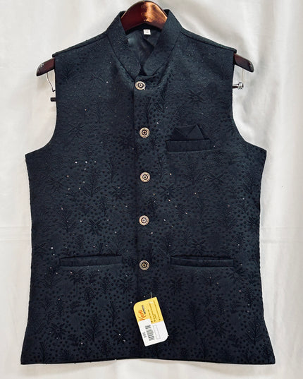 Silk vests for men | half jacket / kurta - Kurti Connection USA