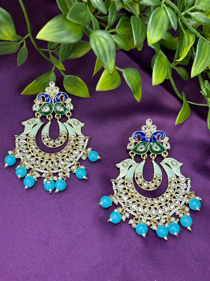 Peacock earrings : chandbali